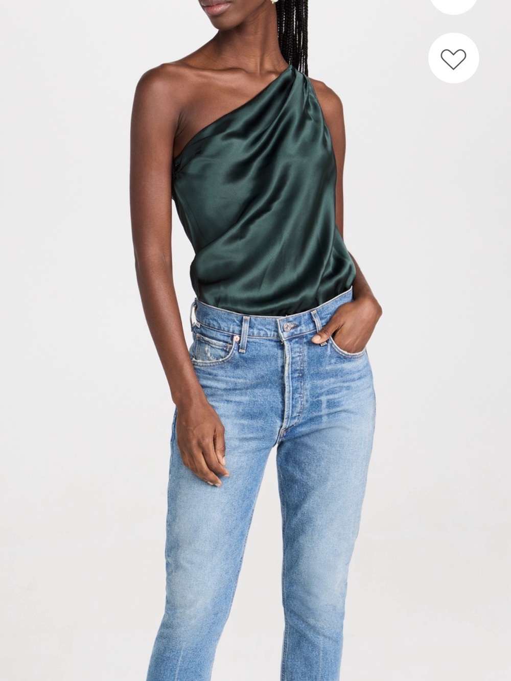 Cami NYC Darby Silk Thong Bodysuit - Size Small Green